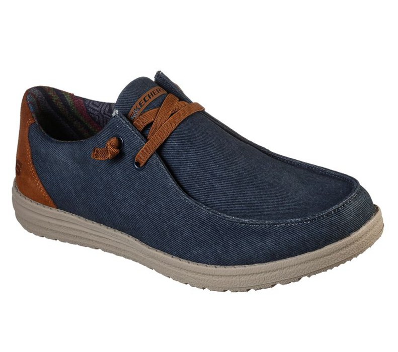 Skechers Herr Marinblå Slip On - Relaxed Fit: Melson - Parlen - Sverige (LQZYB-5763)